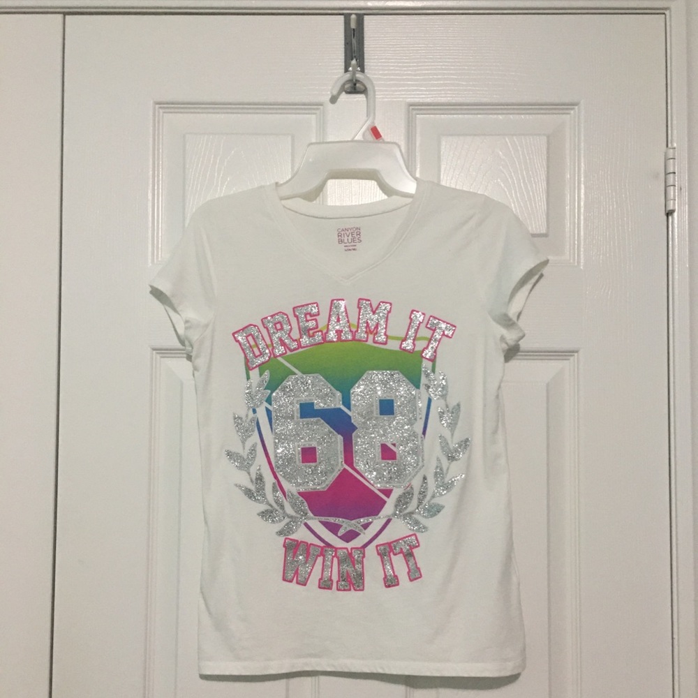 y2k vintage sparkly glittery baby tee